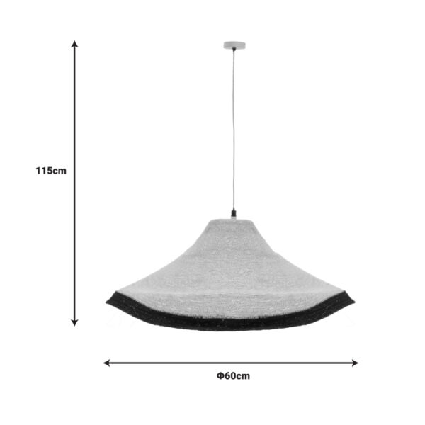Φωτιστικό οροφής Hatty Inart E27 φυσικό Φ60x115εκ - Image 4