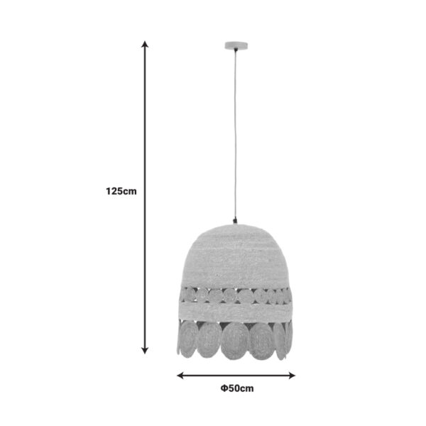 Φωτιστικό οροφής Amide Inart E27 φυσικό Φ50x125εκ - Image 4