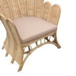 Πολυθρόνα Fragia Inart με μπεζ μαξιλάρι-φυσικό rattan 85x96x120εκ - Image 4