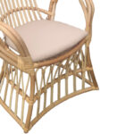 Πολυθρόνα Boloni Inart με μπεζ μαξιλάρι-φυσικό rattan 96x70x120εκ - Image 4