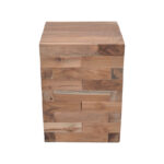 Βοηθητικό τραπέζι Werzy Inart φυσικό μασίφ ξύλο teak 35x35x49εκ - Image 2
