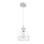 InLight Κρεμαστό φωτιστικό από λευκό μέταλλο 1XE27 D:16cm (4024-WH)