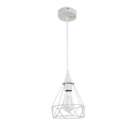 InLight Κρεμαστό φωτιστικό από λευκό μέταλλο 1XE27 D:16cm (4024-WH)