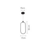 InLight Κρεμαστό φωτιστικό LED 14W 3000K σε χρώμιο απόχρωση D:17cm (6059-CH) - Image 2