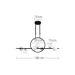 InLight Κρεμαστό φωτιστικό LED 14W 3000K και 7XG9 σε μαύρο χρώμα D:100cm (6062-BL) - Image 3