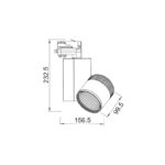 GREY LED TRACK LIGHT 45W 3000K 4WIRES 36° 3200LM 230V Ra80 - Image 2