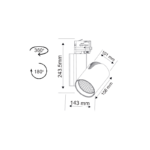 GREY LED TRACK LIGHT 35W 4.000K 4WIRES 24° 2570LM 230V Ra80 - Image 2
