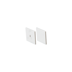 SET OF WHITE PLASTIC END CAPS FOR PROFILE P132