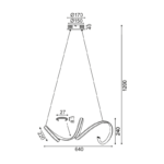 ^ΚΡΕΜΑΣΤΟ Φ/Σ LED 40W 3000K 2400LM ΛΕΥΚΟ ΑΛΟΥΜΙΝΙΟ 64X22ΧΗ120CM CLEO - Image 2
