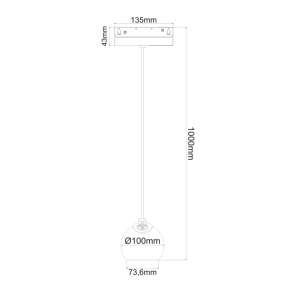 ΜΑΥΡΟ ΜΑΤ ΜΑΓΝΗΤΙΚΟ ΚΡΕΜΑΣΤΟ ΦΩΤΙΣΤΙΚΟ 48V DC 12W 3000K 1000LM 36° OSRAM RA90 Φ100*134MM - Image 2