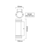 ^GU10 WALL LUMINAIRE 230V AC DARK GREY IP54 MAX.2X35W - Image 2