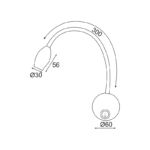 ΕΠΙΤΟΙΧΟ ΣΠΟΤ ΣΠΙΡΑΛ LED 3W ΜΑΤ ΛΕΥΚΟ 50° 210Lm 3.000Κ 230V SWAN - Image 2