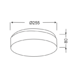ΠΛΑΦΟΝΙΕΡΑ ΛΕΥΚΟ ΓΥΑΛΙ 2x40W Φ25 PARFAIT - Image 2