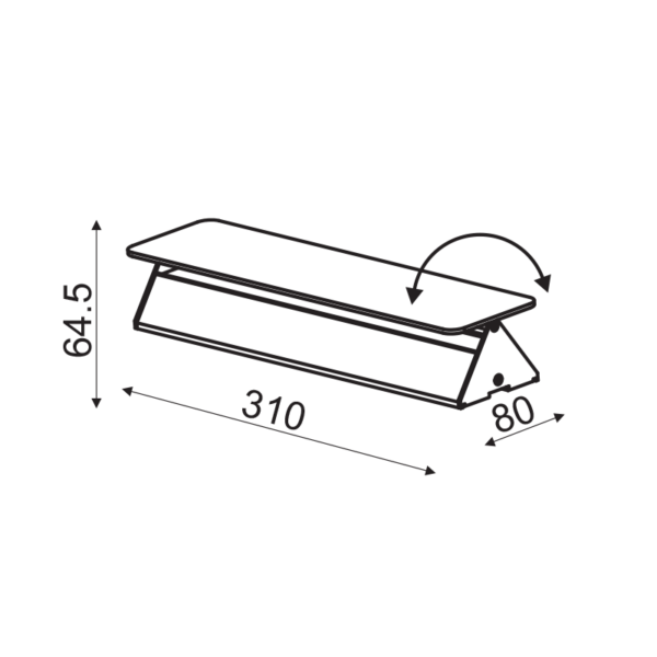 ΕΠΙΤΟΙΧΟ Φ/Σ LED 10W 3000K ΑΛΟΥΜΙΝΙΟ ΧΡΥΣΟ 31X8X5,5CM PYRAMID - Image 3