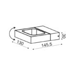 ΕΠΙΤΟΙΧΟ Φ/Σ LED 6W 3000K ΑΛΟΥΜΙΝΙΟ ΛΕΥΚΟ 14,5X13X3CM CYCLOP - Image 3