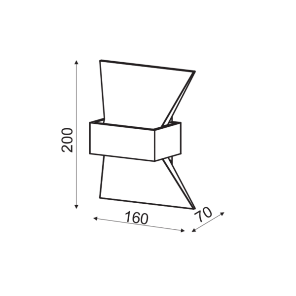 ΕΠΙΤΟΙΧΟ Φ/Σ LED 6W 3000K ΑΛΟΥΜΙΝΙΟ ΓΚΡΙ 20Χ16Χ7CM ELEGANT - Image 2