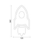 ΕΠΙΤΟΙΧΟ Φ/Σ LED 5.5W 3000K 385LM NASA ΜΠΛΕ MDF 24X13X3.8CM - Image 2