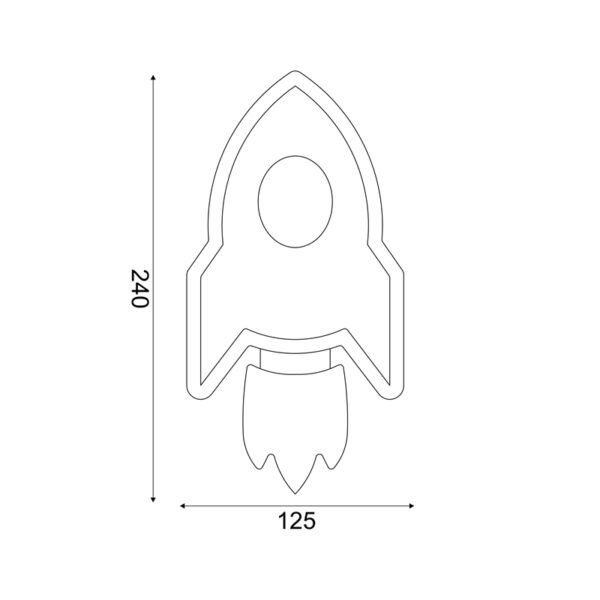 ΕΠΙΤΟΙΧΟ Φ/Σ LED 5.5W 3000K 385LM NASA ΜΠΛΕ MDF 24X13X3.8CM - Image 2