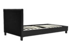Κρεβάτι Nevil pakoworld 100x200 PU χρώμα μαύρο ματ - Image 4