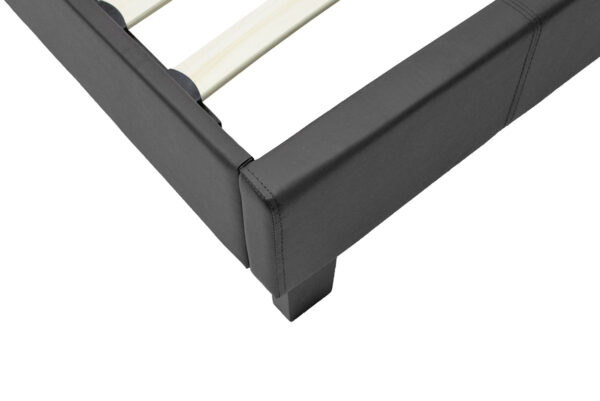 Κρεβάτι Nevil pakoworld 100x200 PU χρώμα μαύρο ματ - Image 6