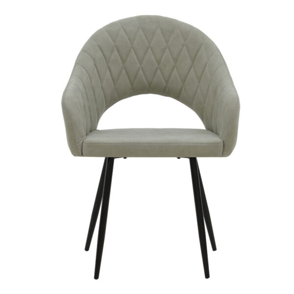 Πολυθρόνα Macie pakoworld ύφασμα antique γκρι-μαύρο 58x50x85εκ - Image 4