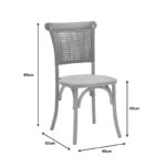 Καρέκλα Karley pakoworld φυσικό ξύλο οξιάς-έδρα φυσικό rattan 48x52x89εκ - Image 9