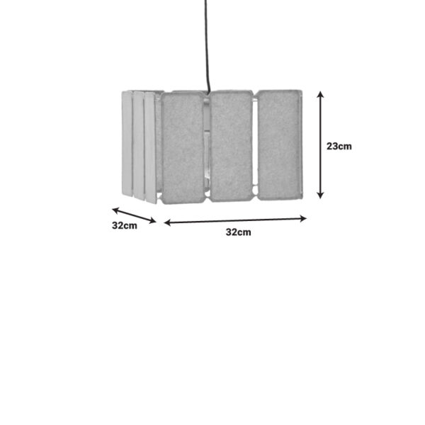 Φωτιστικό οροφής Boxfo Inart καφέ press papier-μέταλλο 32x32x123εκ - Image 3