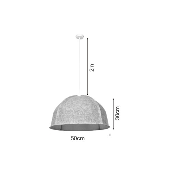Inlight Acoustic Light 1xE27 Pendant Light D:50x30cm (4061) - Image 3