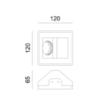 ^SQUARE WALL WASHER GYPSUM TRIMLESS SPOT LUMINAIRE ODEN GU10 - Image 2
