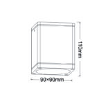 ^GU10  SQUARE CEILING LUMINAIRE 230V AC DARK GREY IP65 GU10 MAX.35W - Image 2