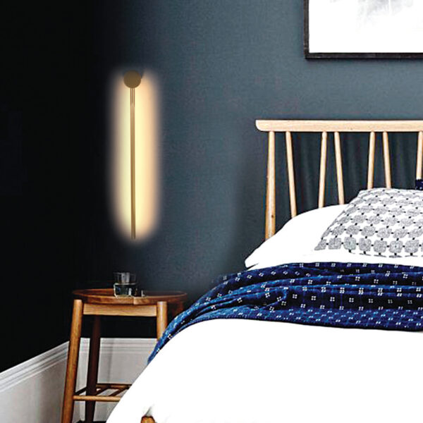 InLight Επιτοίχιο φωτιστικό LED 7W 3000K από μαύρο μέταλλο D:60cm (43014-Black) - Image 2