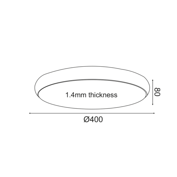 ^ΟΡΟΦΗΣ Φ/Σ LED 32W 2560LM 3000K ΛΕΥΚΟ ΜΕΤ/ΚΟ D40XH8CM KALLISTA - Image 2