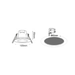 LED SPOT IP65 WHITE ROUND 8W 3.000K 230V AC 640Lm 120° Ra80 - Image 2