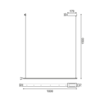 ^ΚΡΕΜΑΣΤΟ Φ/Σ LED 20W 3000K 1600LM ΜΑΥΡΟ ΑΛΟΥΜΙΝΙΟ 100Χ5ΧH150CM ATLANTIS - Image 3