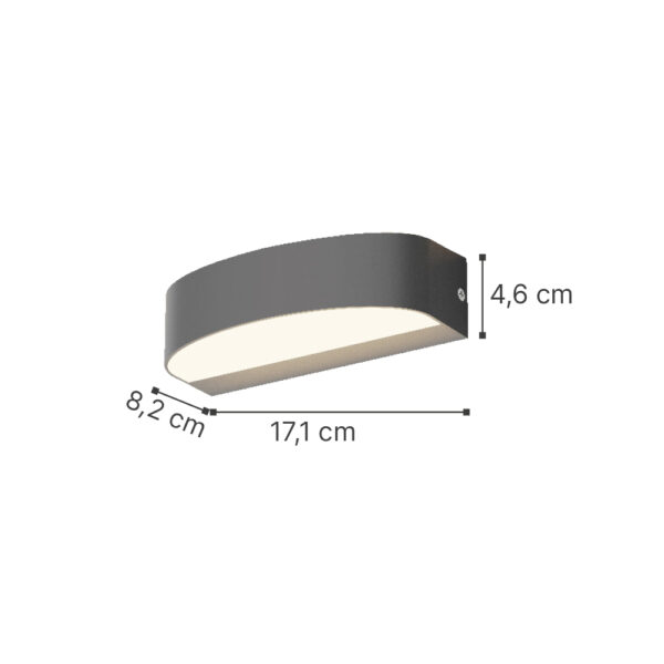 it-Lighting Caror - LED 9W 3CCT Up and Down Outdoor Light in Grey Color (80204030) - Image 2