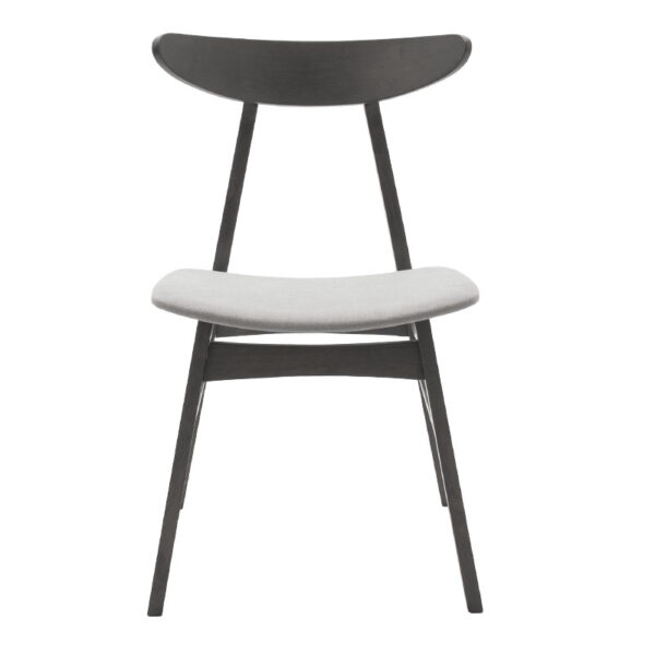 Καρέκλα Orlean pakoworld γκρι ύφασμα-rubberwood ανθρακί πόδι - Image 4
