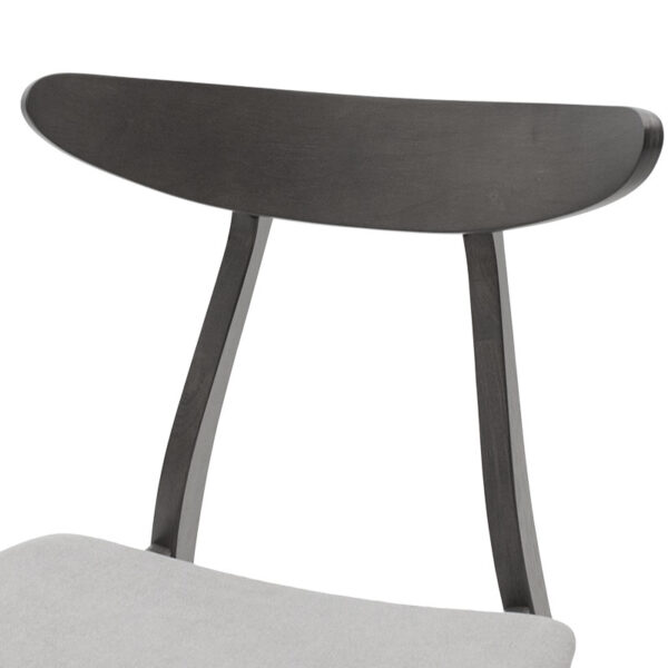 Καρέκλα Orlean pakoworld γκρι ύφασμα-rubberwood ανθρακί πόδι - Image 6
