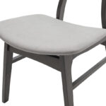 Καρέκλα Orlean pakoworld γκρι ύφασμα-rubberwood ανθρακί πόδι - Image 7
