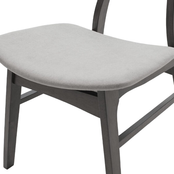 Καρέκλα Orlean pakoworld γκρι ύφασμα-rubberwood ανθρακί πόδι - Image 7
