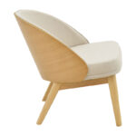 Καρέκλα Sarian pakoworld μπεζ ύφασμα-rubberwood φυσικό πόδι 69,5x71x70.5εκ - Image 4