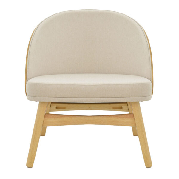 Καρέκλα Sarian pakoworld μπεζ ύφασμα-rubberwood φυσικό πόδι 69,5x71x70.5εκ - Image 5