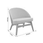 Καρέκλα Sarian pakoworld μπεζ ύφασμα-rubberwood φυσικό πόδι 69,5x71x70.5εκ - Image 10