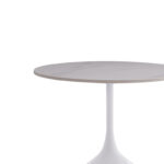 Βοηθητικό τραπέζι Kousien Inart λευκό sintered stone Φ50x60εκ - Image 2