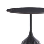 Βοηθητικό τραπέζι Kousien Inart μαύρο sintered stone Φ50x60εκ - Image 2