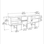 Έπιπλο τηλεόρασης Kevan pakoworld καρυδί-μαύρο πόδι 180x35x65εκ - Image 4