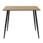 Τραπέζι Cuba pakoworld MDF sonoma-μαύρο 70x70x75εκ - Image 2