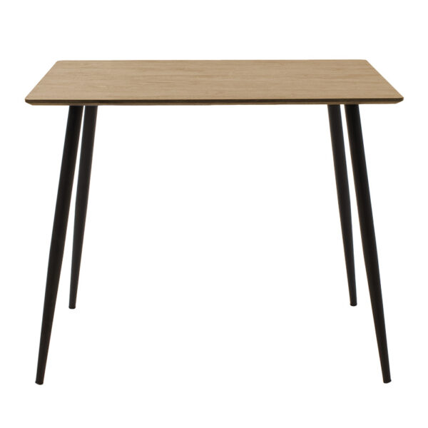 Τραπέζι Cuba pakoworld MDF sonoma-μαύρο 70x70x75εκ - Image 2