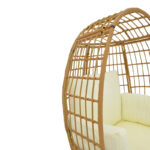 Πολυθρόνα Frox pakoworld wicker rattan φυσικό-μεταλλικό φυσικό-μαύρο πόδι-μπεζ μαξιλάρι 96x76x145εκ - Image 6