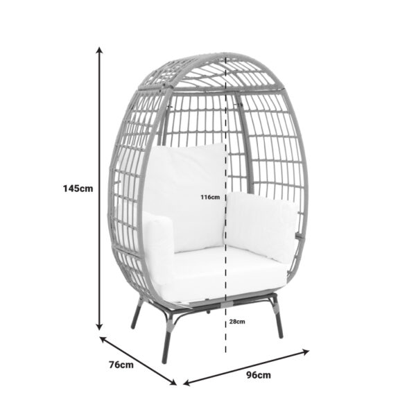 Πολυθρόνα Frox pakoworld wicker rattan φυσικό-μεταλλικό φυσικό-μαύρο πόδι-μπεζ μαξιλάρι 96x76x145εκ - Image 8