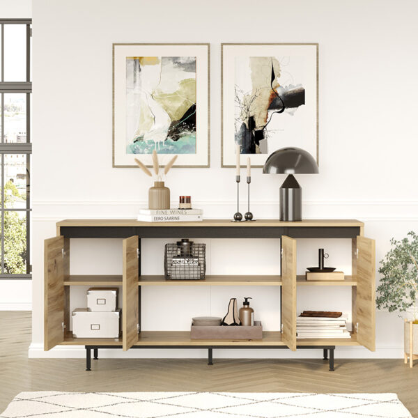 Μπουφές Jethro pakoworld sonoma-wenge 160x44.5x75.5εκ - Image 2